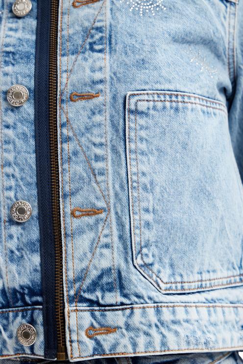 oblačila NFXLT427 ženske Desigual tovornjakarska jakna iz jeansa oči