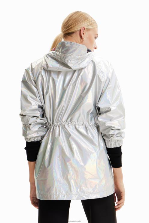 oblačila NFXLT447 ženske Desigual kovinska parka s kapuco