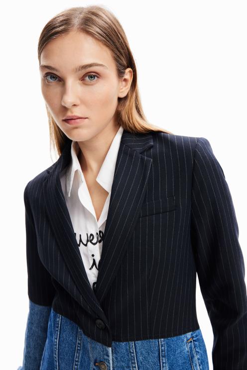 oblačila NFXLT49 ženske Desigual hibridni džins blazer