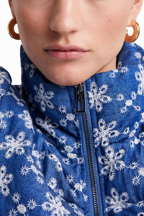 oblačila NFXLT512 ženske Desigual prešita jakna s čipko