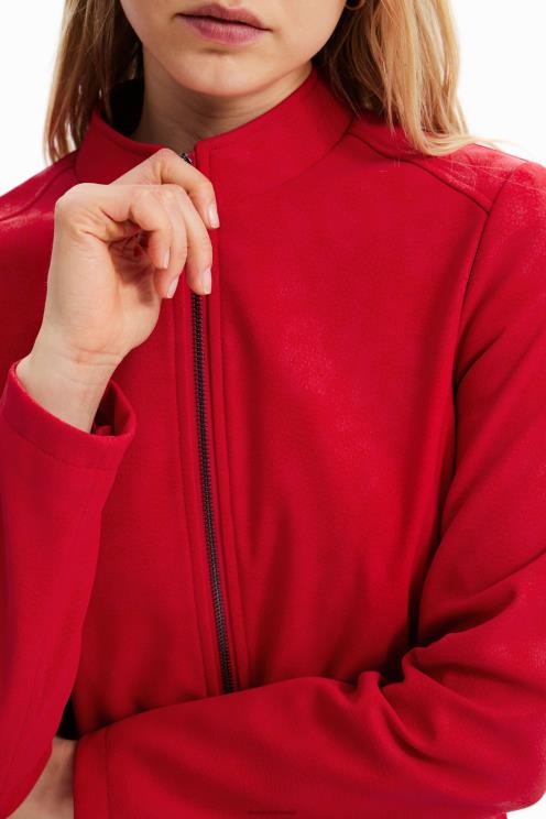 oblačila NFXLT602 ženske Desigual motoristična jakna z učinkom semiša