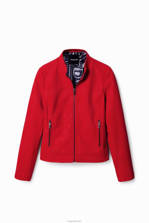 oblačila NFXLT602 ženske Desigual motoristična jakna z učinkom semiša