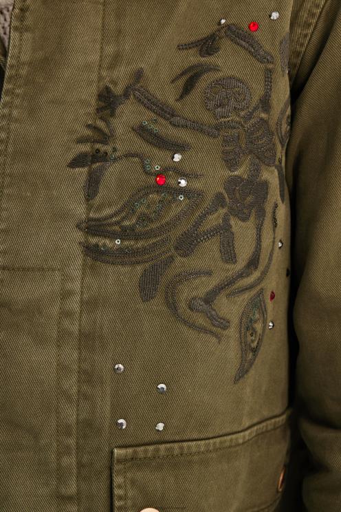 oblačila NFXLT647 ženske Desigual vezena parka jakna