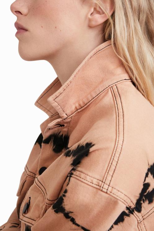 oblačila NFXLT686 ženske Desigual tie-dye denim jakna