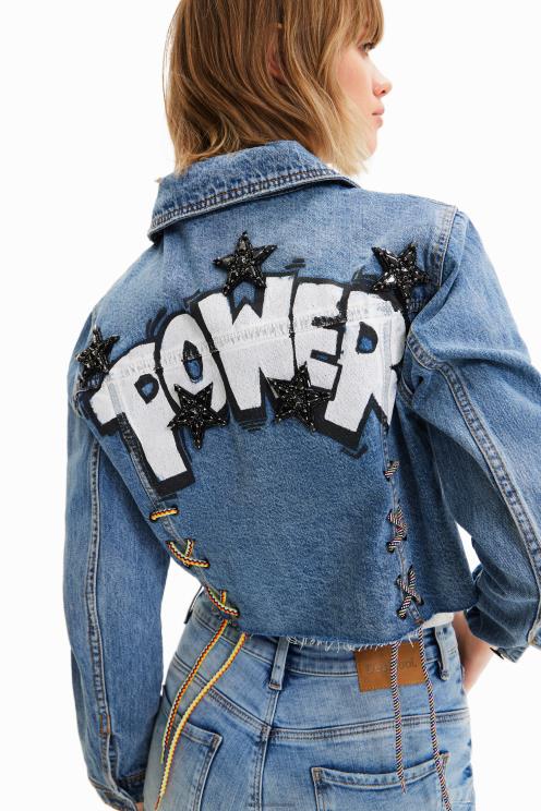 oblačila NFXLT720 ženske Desigual kratka power denim jakna