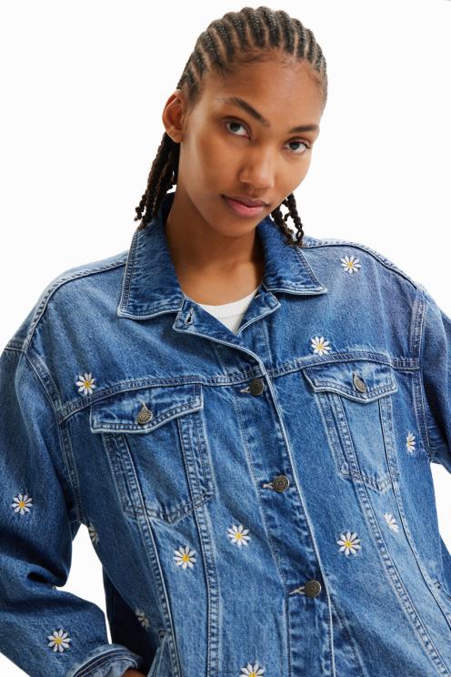 oblačila NFXLT742 ženske Desigual daisy denim jakna