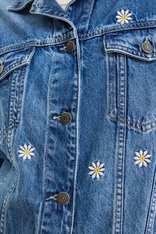 oblačila NFXLT742 ženske Desigual daisy denim jakna