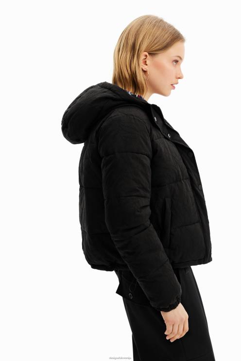 oblačila NFXLT747 ženske Desigual kratka vezena podložena jakna