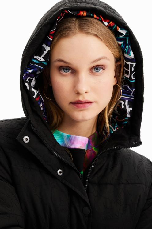 oblačila NFXLT747 ženske Desigual kratka vezena podložena jakna