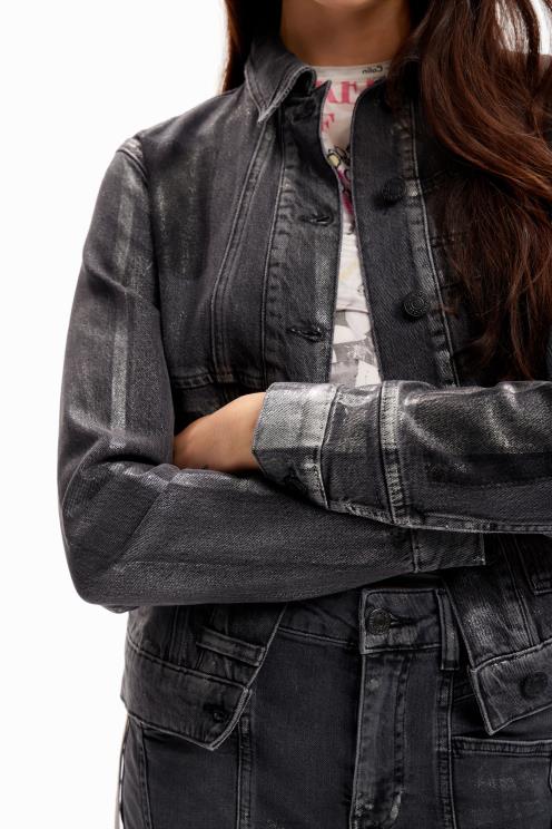 oblačila NFXLT897 ženske Desigual kovinska denim tovornjaška jakna