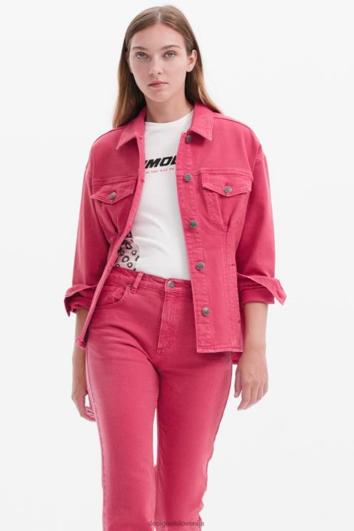 oblačila NFXLT90 ženske Desigual nagubana denim tovornjakarska jakna