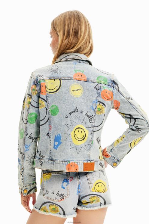 oblačila NFXLT927 ženske Desigual smiley oversize jeans jakna