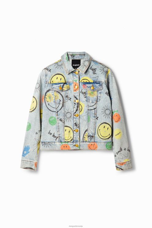 oblačila NFXLT927 ženske Desigual smiley oversize jeans jakna