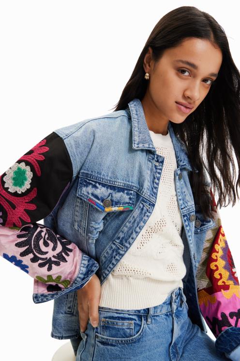 oblačila NFXLT928 ženske Desigual izvezena majica tovornjakarja iz jeansa