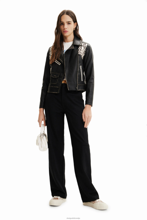 oblačila NFXLT954 ženske Desigual zebrasta kolesarska jakna