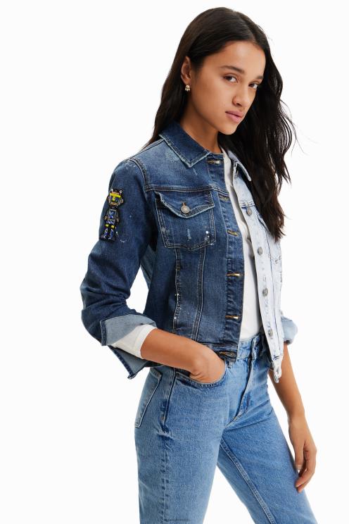 oblačila NFXLT971 ženske Desigual dvobarvna denim jakna