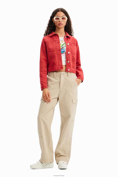 oblačila NFXLT982 ženske Desigual izrezana denim jakna