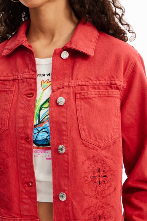 oblačila NFXLT982 ženske Desigual izrezana denim jakna