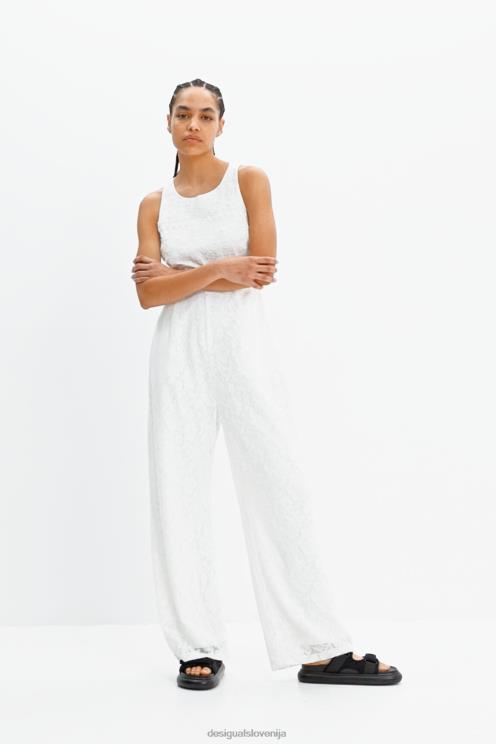 oblačila NFXLT584 ženske Desigual dolg kombinezon iz vezene čipke