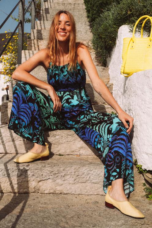 oblačila NFXLT851 ženske Desigual dolg tropski kombinezon z naramnicami