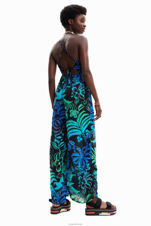 oblačila NFXLT851 ženske Desigual dolg tropski kombinezon z naramnicami
