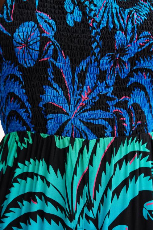 oblačila NFXLT851 ženske Desigual dolg tropski kombinezon z naramnicami