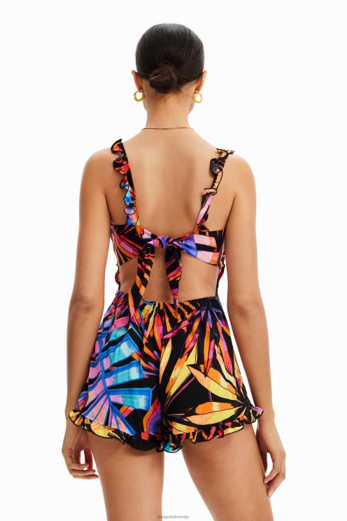 oblačila NFXLT922 ženske Desigual kratka igralna obleka z volančki