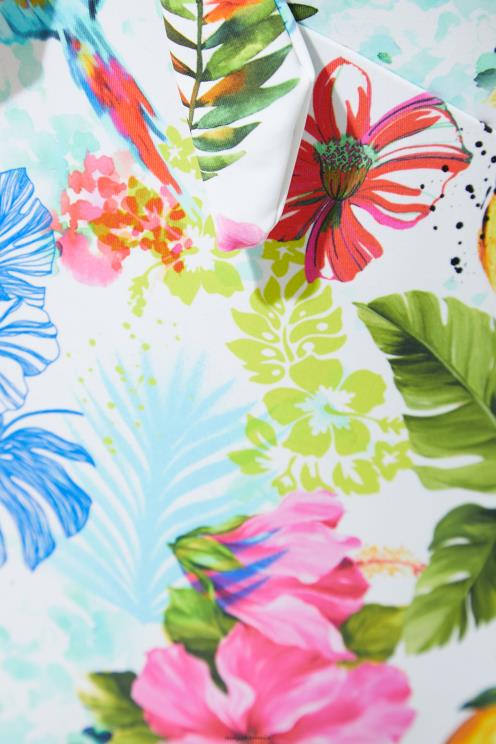 oblačila NFXLT1132 ženske Desigual kopalke s tropskimi naramnicami