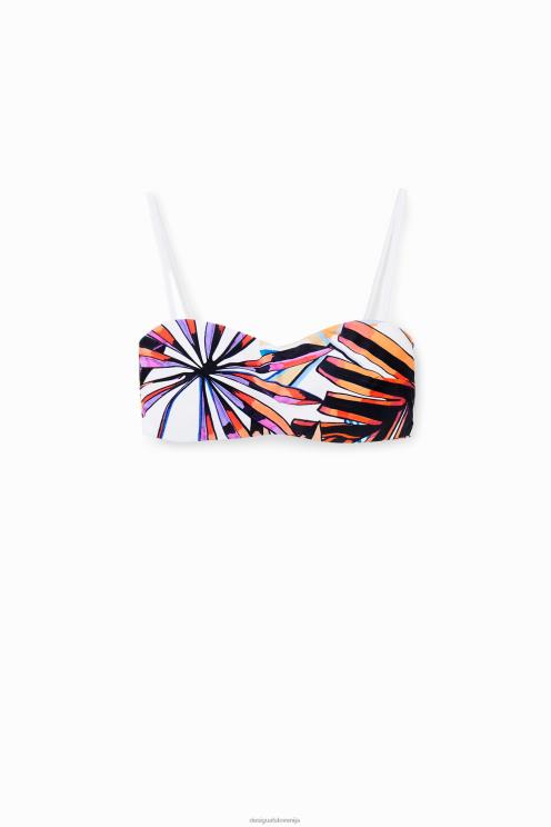 oblačila NFXLT492 ženske Desigual zgornji del tropskega bandeau bikinija