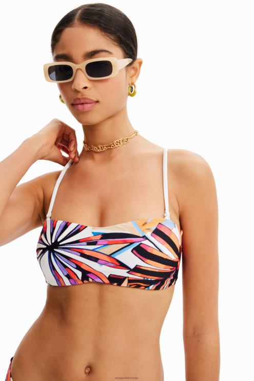 oblačila NFXLT492 ženske Desigual zgornji del tropskega bandeau bikinija