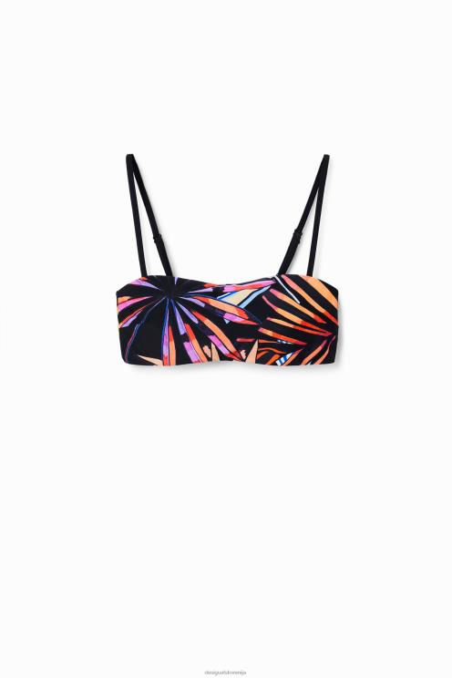 oblačila NFXLT505 ženske Desigual zgornji del tropskega bandeau bikinija