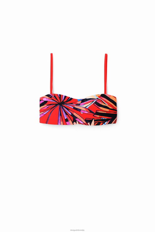 oblačila NFXLT537 ženske Desigual zgornji del tropskega bandeau bikinija