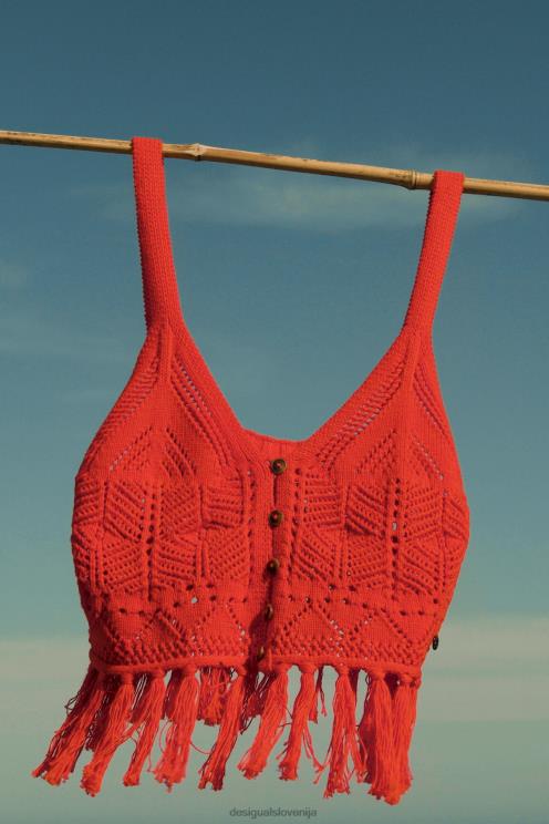 oblačila NFXLT677 ženske Desigual kvačkani crop top