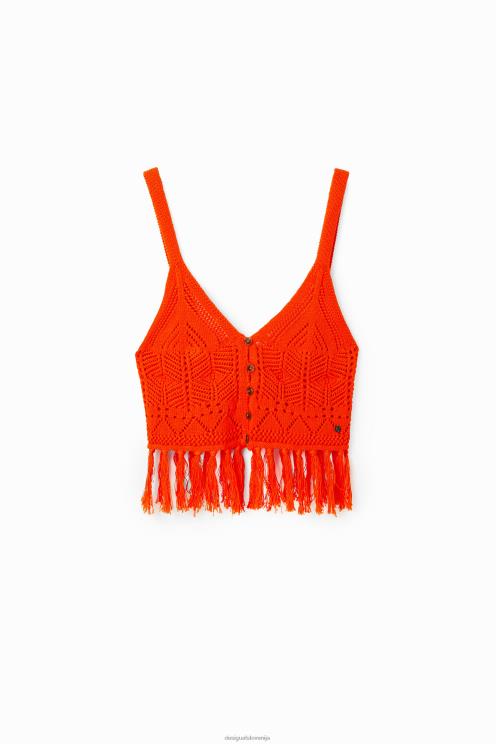 oblačila NFXLT677 ženske Desigual kvačkani crop top