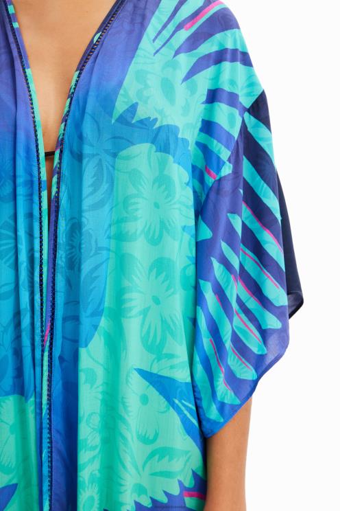 oblačila NFXLT995 ženske Desigual odprt tropski kimono