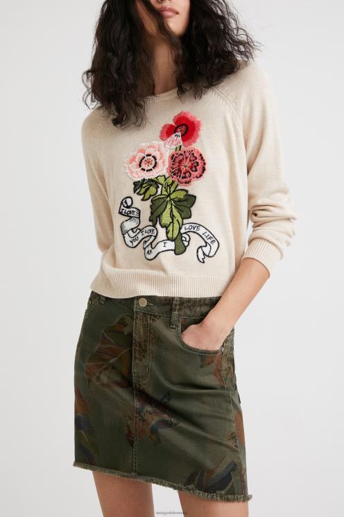 oblačila NFXLT1044 ženske Desigual cvetlično kamuflažno mini krilo