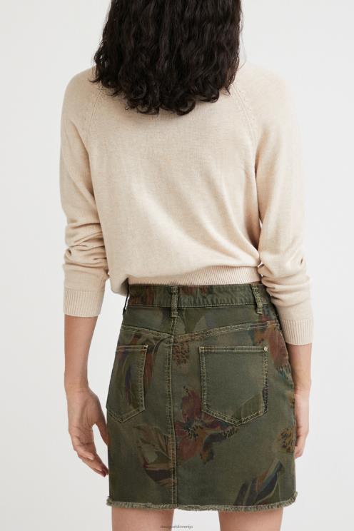 oblačila NFXLT1044 ženske Desigual cvetlično kamuflažno mini krilo