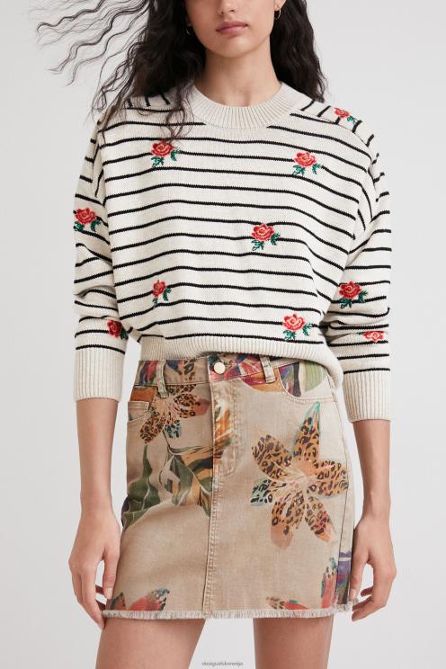 oblačila NFXLT1091 ženske Desigual cvetlično kamuflažno mini krilo