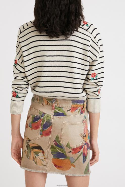 oblačila NFXLT1091 ženske Desigual cvetlično kamuflažno mini krilo