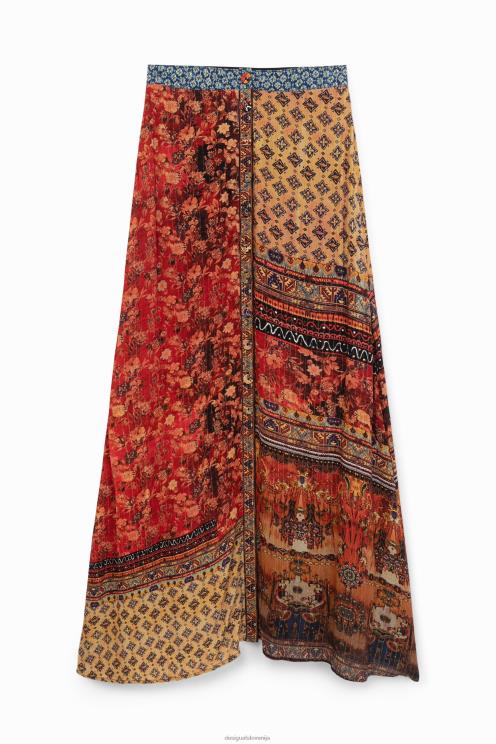 oblačila NFXLT1133 ženske Desigual dolgo cvetlično krilo