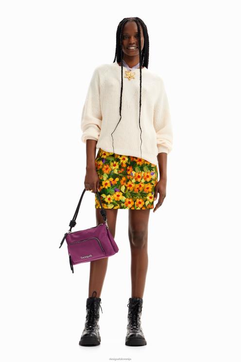 oblačila NFXLT203 ženske Desigual ozko cvetlično mini krilo