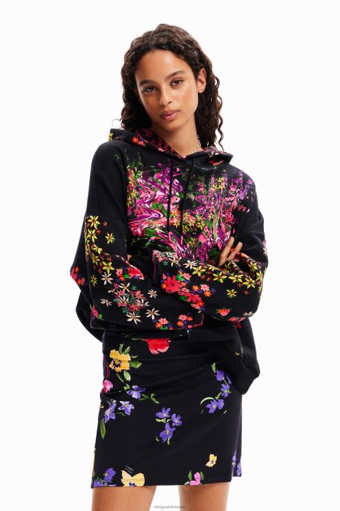 oblačila NFXLT256 ženske Desigual cvetlično raztegljivo mini krilo