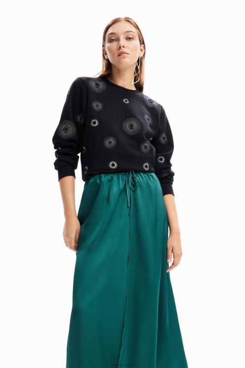 oblačila NFXLT268 ženske Desigual midi krilo iz satena