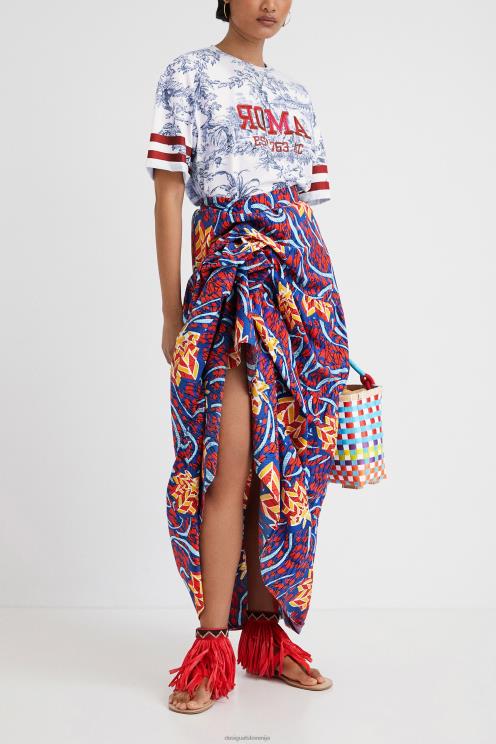 oblačila NFXLT355 ženske Desigual večnamensko dolgo krilo stella jean