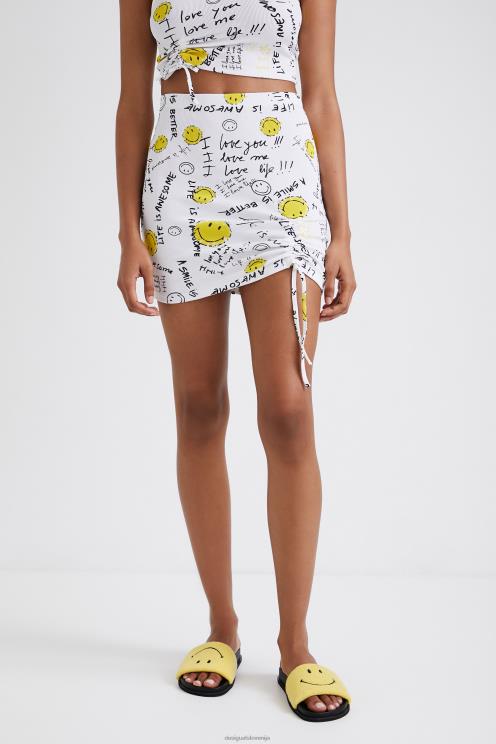oblačila NFXLT459 ženske Desigual ozko mini krilo s smeškom