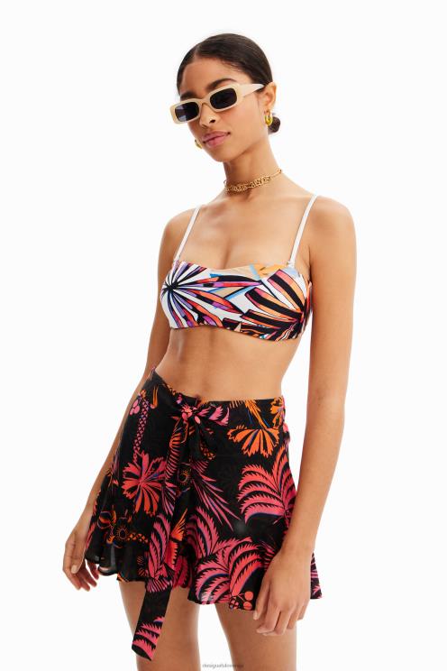 oblačila NFXLT546 ženske Desigual kratke hlače s tropskimi volančki