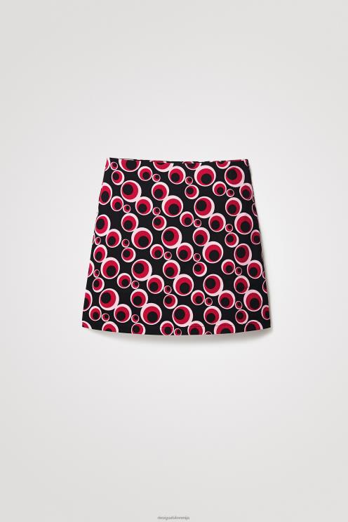 oblačila NFXLT587 ženske Desigual tanko okroglo mini krilo