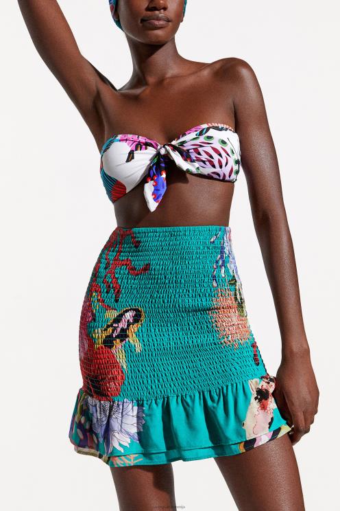 oblačila NFXLT635 ženske Desigual trajnostno koralno mini krilo