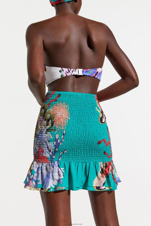 oblačila NFXLT635 ženske Desigual trajnostno koralno mini krilo