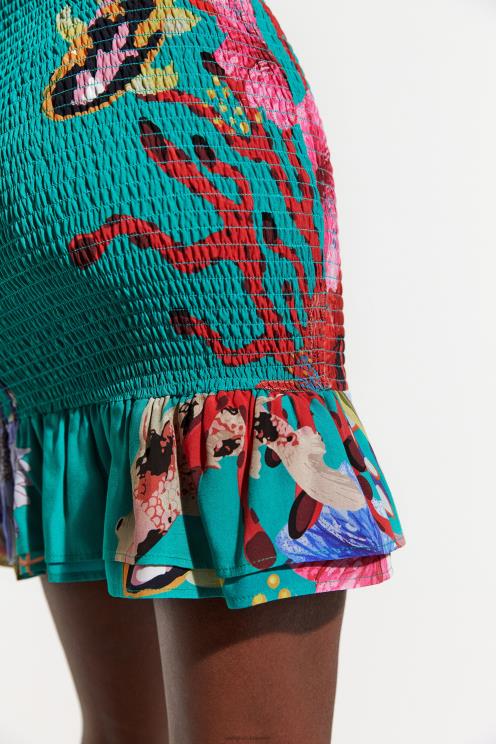 oblačila NFXLT635 ženske Desigual trajnostno koralno mini krilo